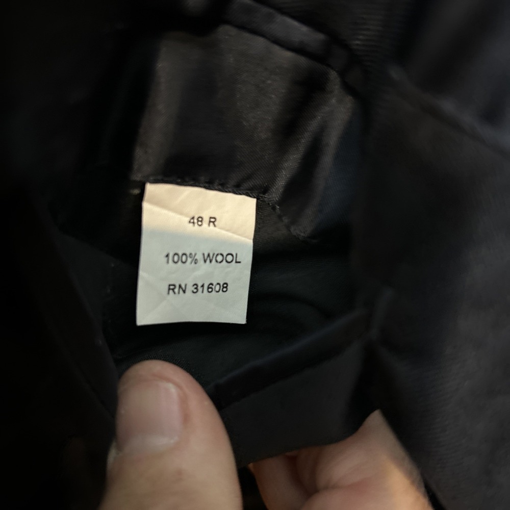 Jos A Bank Signature Collection Mens 48R Navy Blue 100% Wool 2-Button Blazer - Picture 7 of 7